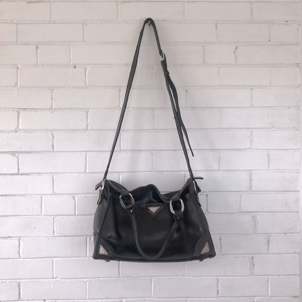 Black Leather Purse - Artisan-made